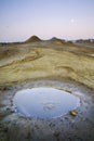 Small eruption in the Mud Volcanoes Reservation Royalty Free Stock Photo