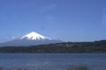 small eruption of the villarica, volcano in pucon, city with lake ,chile Royalty Free Stock Photo