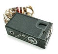 Small espionage photo camera and film Royalty Free Stock Photo