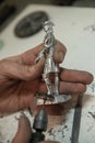 A small factory producing small batches pewter figurines.