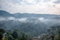 Morning landscape and mist in Bwindi Impenetrable National Park Royalty Free Stock Photo