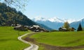 Small farm in Swiss alps Royalty Free Stock Photo