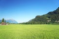 Small farm in swiss alps Royalty Free Stock Photo