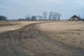 Small farmhouse with road