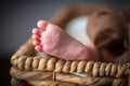 Small feet of newborn baby Royalty Free Stock Photo