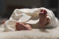 Small feet of newborn Royalty Free Stock Photo