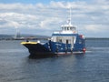 Small ferry boat in the Highlands of Scotland