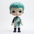 Harper: Vinyl Toy With Blue Hair And Black Eyes