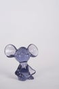 Purple glass mouse collectable Royalty Free Stock Photo