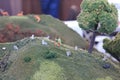 Small figurines and animals at display at the Great Train Show