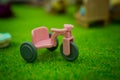 Small figurines bike, object macro , toy Royalty Free Stock Photo