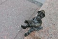 small figurines of gnome figurines on the streets of the city Royalty Free Stock Photo