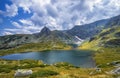 Small fine and smooth lake in the mountain