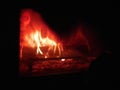 Small fireplace in rented house near Serra da Estrela