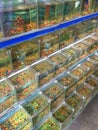 Small fish tank in market Royalty Free Stock Photo