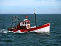 Portuguese Fishing Boat at Sea. Royalty Free Stock Photo