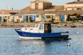 Small Fishing Boat in Marzamemi Sicily Italy Royalty Free Stock Photo