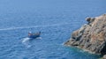 Small fishing boat at the mediterranean sea Royalty Free Stock Photo