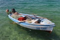 A small fishing boat in Njivice, Croatia