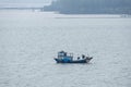 Small fishing boat on the river - Vietnam. Royalty Free Stock Photo