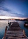 Small fishing boat sailing in an open Mediterranean sea, close-up. Royalty Free Stock Photo