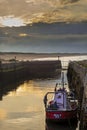 Small Fishing Boat in Seaton Sluice Harbour.