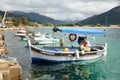 Small fishing boats in the bay of Sagone