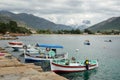 Small fishing boats in the bay of Sagone