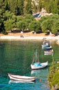 Foki beach near Fiskardo village, Kefalonia island, Ionian islands, Greece. Royalty Free Stock Photo