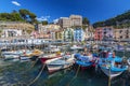 Small fishing boats at harbor Marina Grande in Sorrento, Campania, Amalfi Coast, Italy Royalty Free Stock Photo