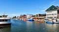 Small fishing boats lie in the fishing port alter strom in the Baltic Sea resort WarnemÃÂ¼nde Royalty Free Stock Photo