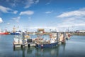 Small fishing boats moored in Howth harbour, Dublin, Ireland Royalty Free Stock Photo