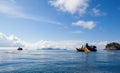 Small fishing boats near Koh Samui Thailand Royalty Free Stock Photo