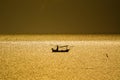 Small fishing boats in  the sea sea in Twilight time Royalty Free Stock Photo