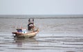 Small fishing boats on the Seashore. Royalty Free Stock Photo