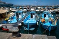 Fishing boats sit in the harbor on the luxury island paradise of Capri is southern Italy
