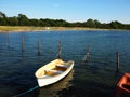 Small fishing dingy boat in a harbour at Funen Denmark Royalty Free Stock Photo