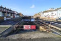 Small fishing harbour at low tide Royalty Free Stock Photo