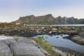 A small fishing port in the Hamnoy, Lofoten Islands, Royalty Free Stock Photo