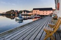 A small fishing port in the Hamnoy, Lofoten Islands Royalty Free Stock Photo