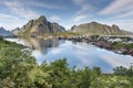 Small fishing port Reine, Lofoten Islands, Norway Royalty Free Stock Photo