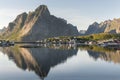 Small fishing port Reine, Lofoten Islands, Norway Royalty Free Stock Photo