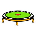 Small fitness trampolin icon, icon cartoon Royalty Free Stock Photo