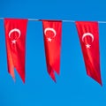 Small flags of Turkey