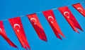 Small flags of Turkey