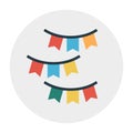 Small flags vector color flat icon