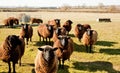 Jacobs Sheep, Early Spring Sunshine. Royalty Free Stock Photo