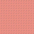 Small flower background Tiny floral fabric, wallpaper and home dÃÂ©cor Simple colorful tulips on a muted pink peach background Royalty Free Stock Photo