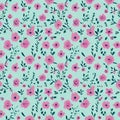 a small flower pattern, watercolor style. AI-Generated. Royalty Free Stock Photo