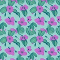 a small flower pattern, watercolor style. AI-Generated. Royalty Free Stock Photo
